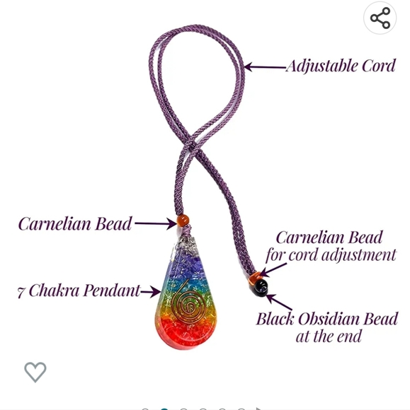 Bombay Crystal's Chakra Necklace With Natural Gemstones - Picture 1 of 5